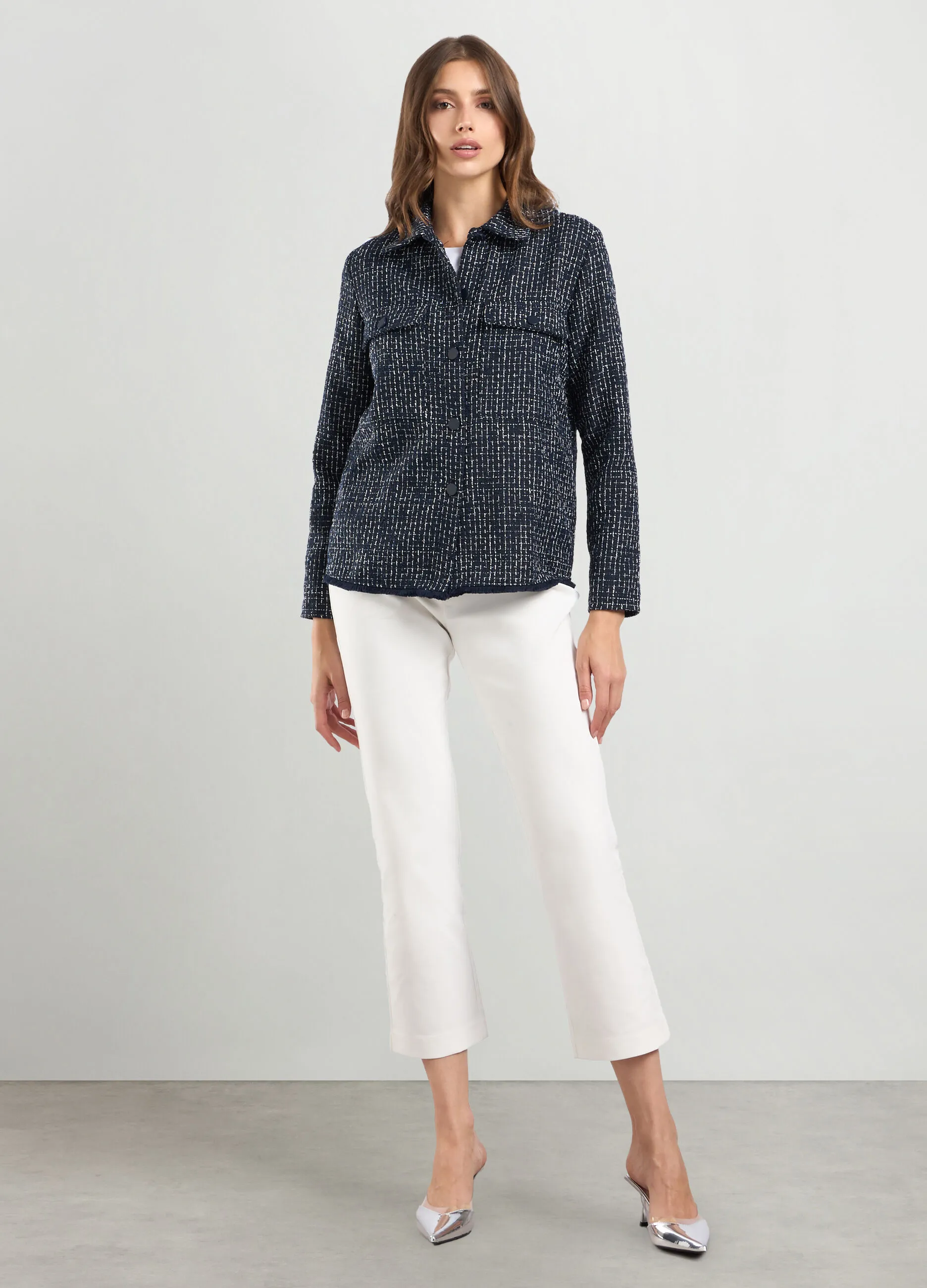 IWIE  Giacca camicia in bouclé donna